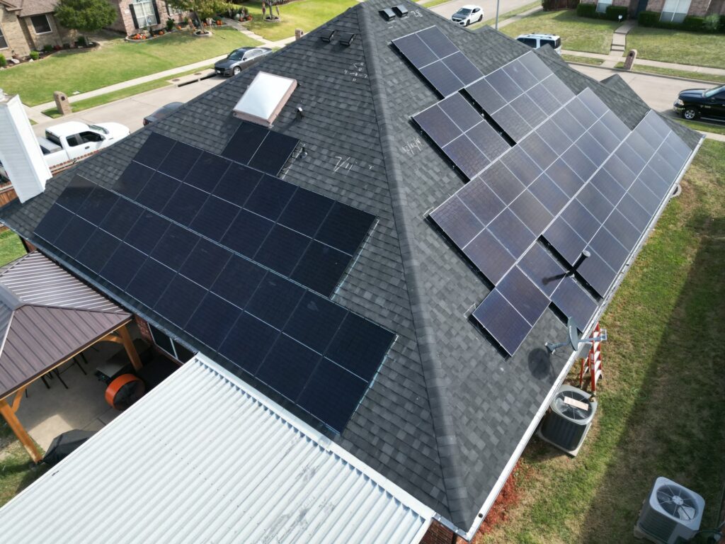 house with solar installed